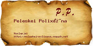 Peleskei Polixéna névjegykártya